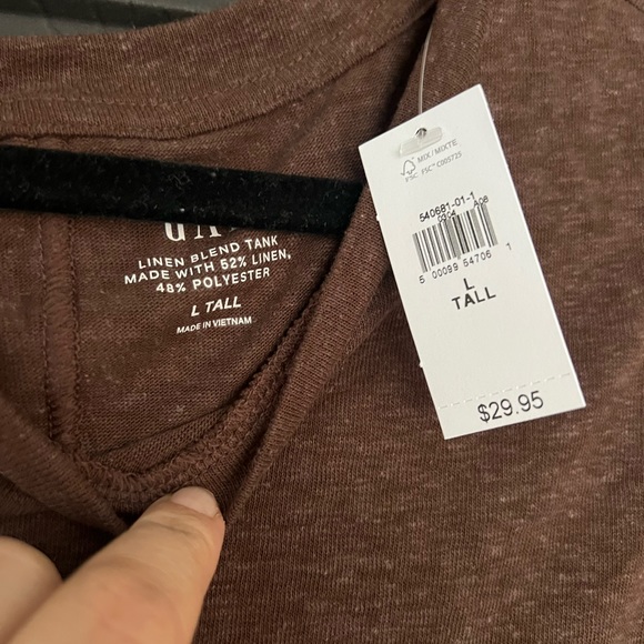 NWT GAP Linen-Blend Shell Tank Top L - Picture 3 of 4